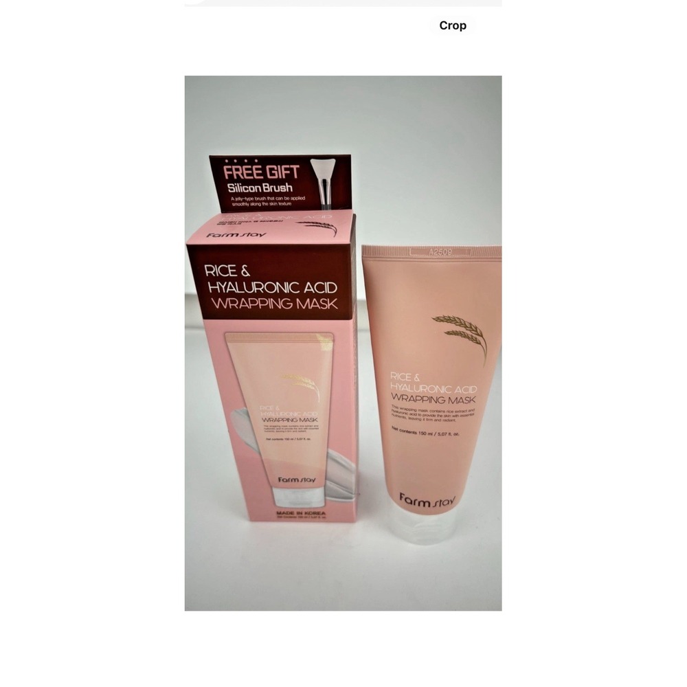 FARMSTAY Rice & Hyaluronic Acid Wrapping Mask (5.07 fl.oz) Exp. 2028  New in Box